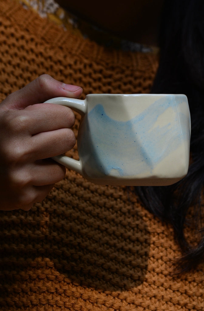 ceramic mug, handmade clay  coffe or tea cup, 
home decor, cafe ware, clay art, clay ventures